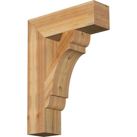 Ekena Millwork Olympic Block Rough Sawn Bracket, Western Red Cedar, 6"W x 22"D x 30"H BKT06X22X30OLY05RWR